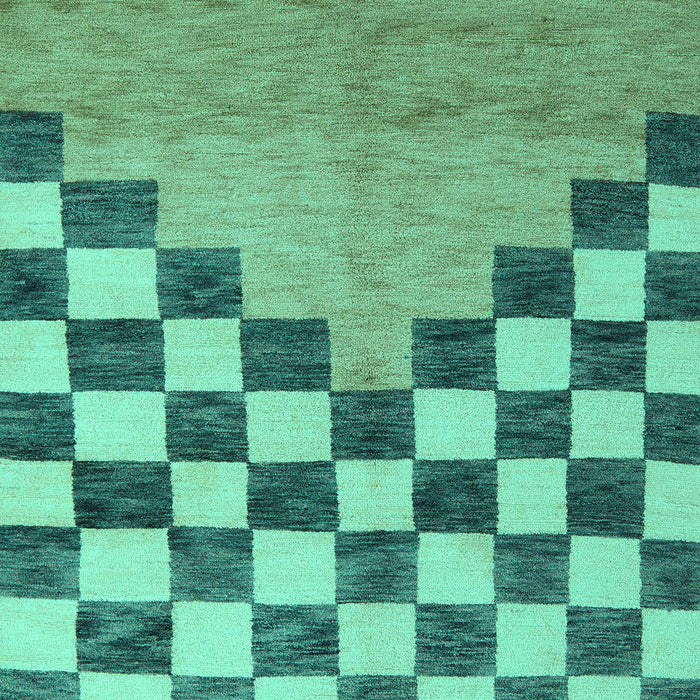 Machine Washable Abstract Turquoise Modern Area Rugs, wshabs5251turq