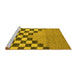 Sideview of Machine Washable Abstract Yellow Modern Rug, wshabs5251yw