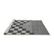 Sideview of Machine Washable Abstract Gray Modern Rug, wshabs5251gry