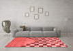 Modern Red Washable Rugs