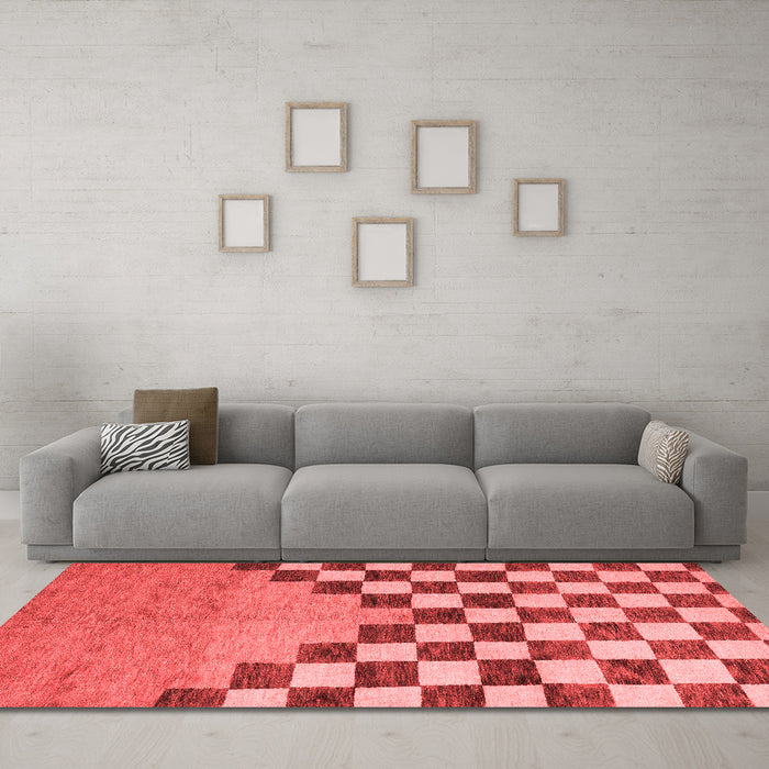 Modern Red Washable Rugs