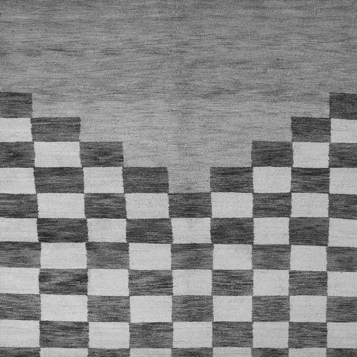 Square Abstract Gray Modern Rug, abs5251gry