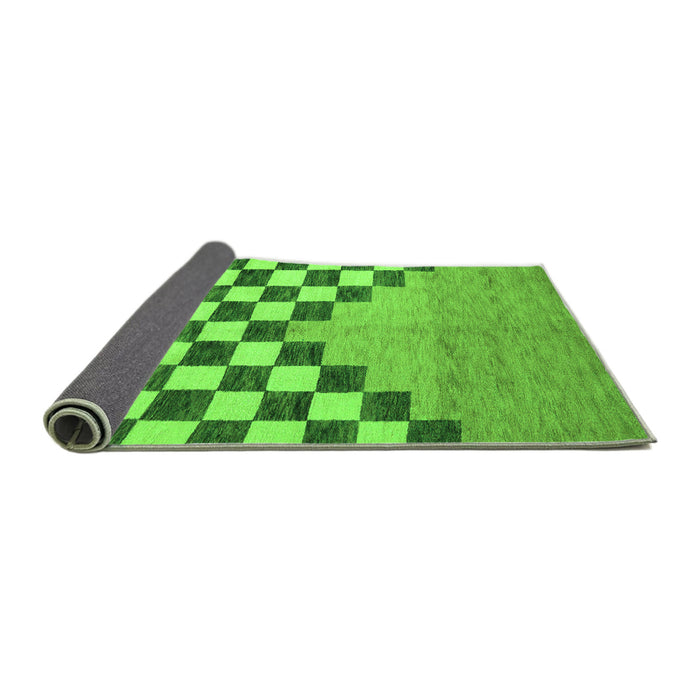 Sideview of Abstract Green Modern Rug, abs5251grn