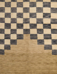 Machine Washable Abstract Sandy Brown Rug, wshabs5251