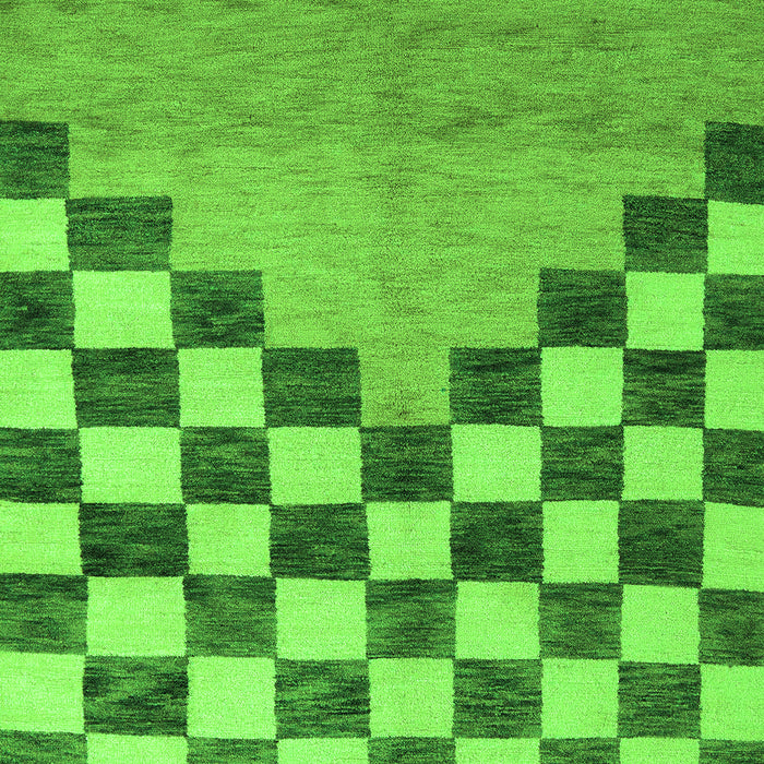 Machine Washable Abstract Green Modern Area Rugs, wshabs5251grn