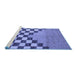 Sideview of Machine Washable Abstract Blue Modern Rug, wshabs5251blu