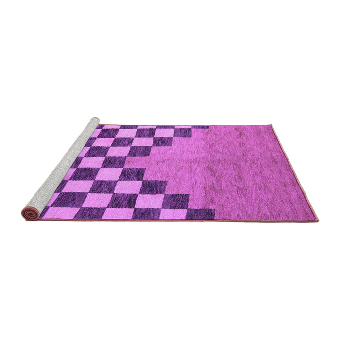 Sideview of Machine Washable Abstract Purple Modern Area Rugs, wshabs5251pur
