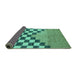 Sideview of Abstract Turquoise Modern Rug, abs5251turq