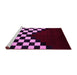 Sideview of Machine Washable Abstract Pink Modern Rug, wshabs5252pnk