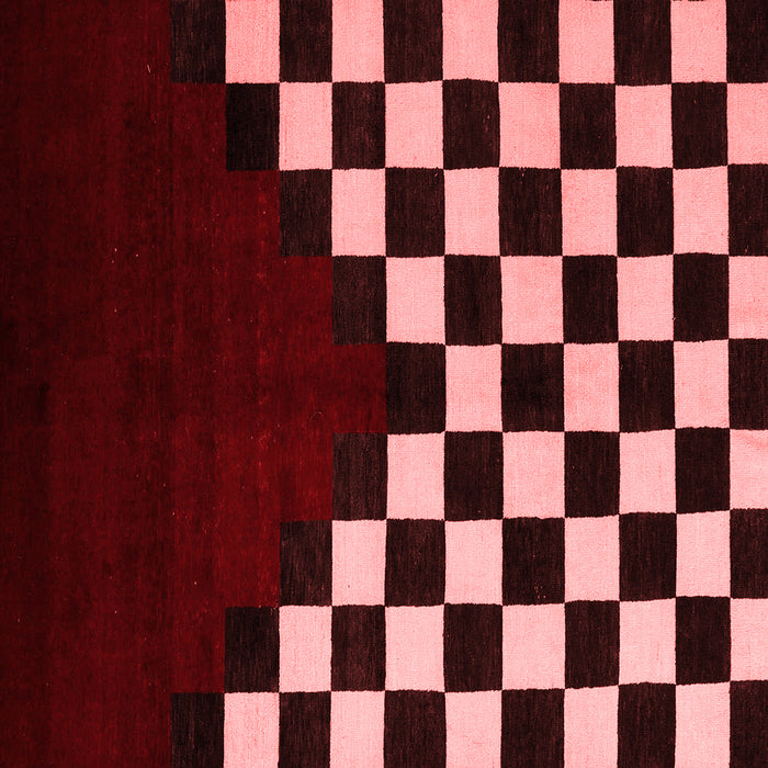 Machine Washable Abstract Red Modern Rug, wshabs5252red
