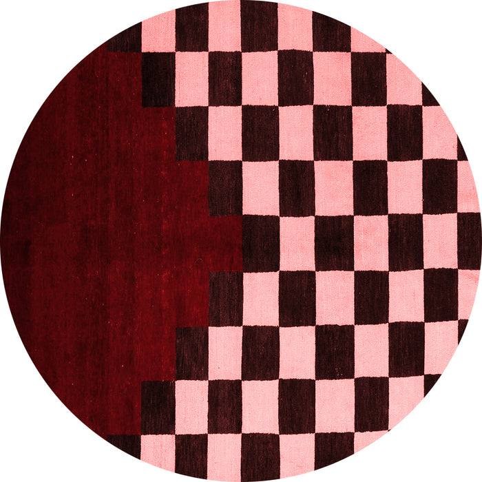 Machine Washable Abstract Red Modern Rug, wshabs5252red