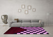 Machine Washable Abstract Pink Modern Rug in a Living Room, wshabs5252pnk