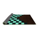 Sideview of Abstract Turquoise Modern Rug, abs5252turq