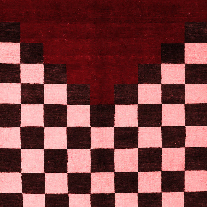 Machine Washable Abstract Red Modern Rug, wshabs5252red