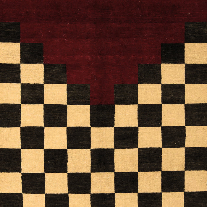 Machine Washable Abstract Brown Modern Rug, wshabs5252brn