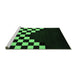 Sideview of Machine Washable Abstract Emerald Green Modern Area Rugs, wshabs5252emgrn