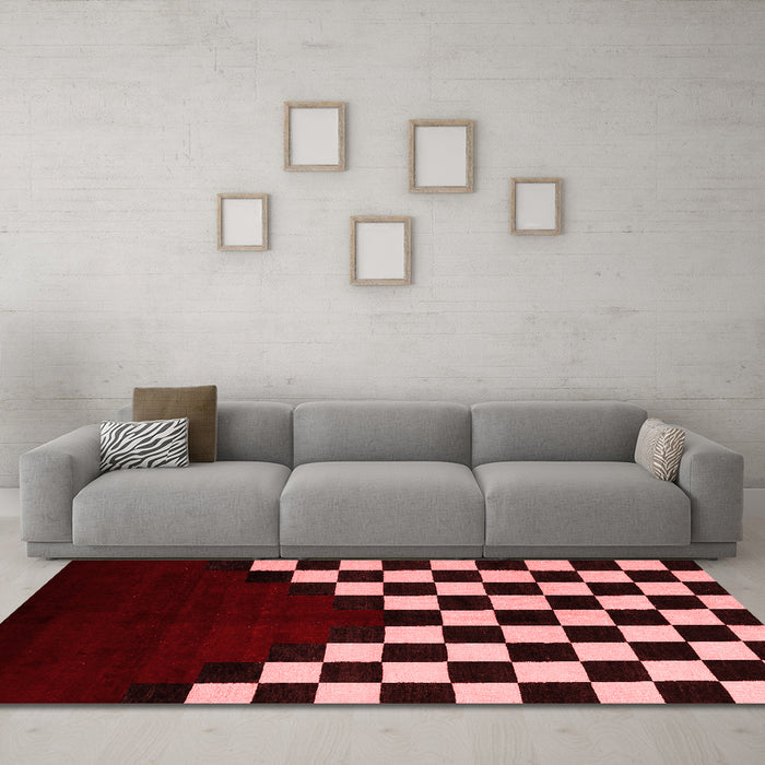 Modern Red Washable Rugs