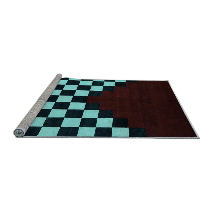 Sideview of Machine Washable Abstract Light Blue Modern Rug, wshabs5252lblu