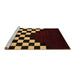 Sideview of Machine Washable Abstract Brown Modern Rug, wshabs5252brn