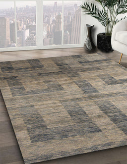 Abstract Puce Purple Modern Rug in Family Room, abs5253
