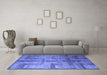 Machine Washable Abstract Blue Modern Rug in a Living Room, wshabs5253blu