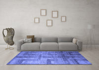 Machine Washable Abstract Blue Modern Rug, wshabs5253blu