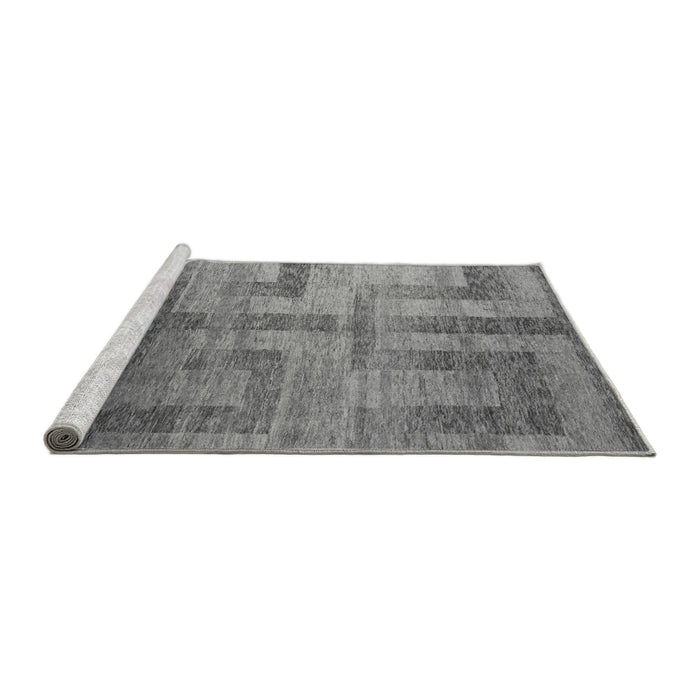 Sideview of Machine Washable Abstract Gray Modern Rug, wshabs5253gry