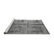 Sideview of Machine Washable Abstract Gray Modern Rug, wshabs5253gry