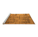 Sideview of Machine Washable Abstract Orange Modern Area Rugs, wshabs5253org