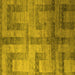 Square Abstract Yellow Modern Rug, abs5253yw