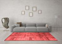 Machine Washable Abstract Red Modern Rug, wshabs5253red