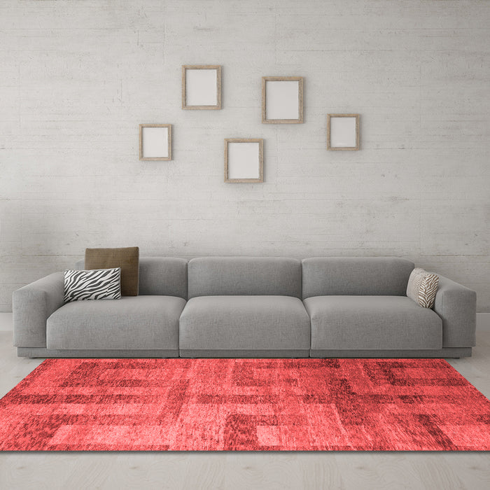 Modern Red Washable Rugs