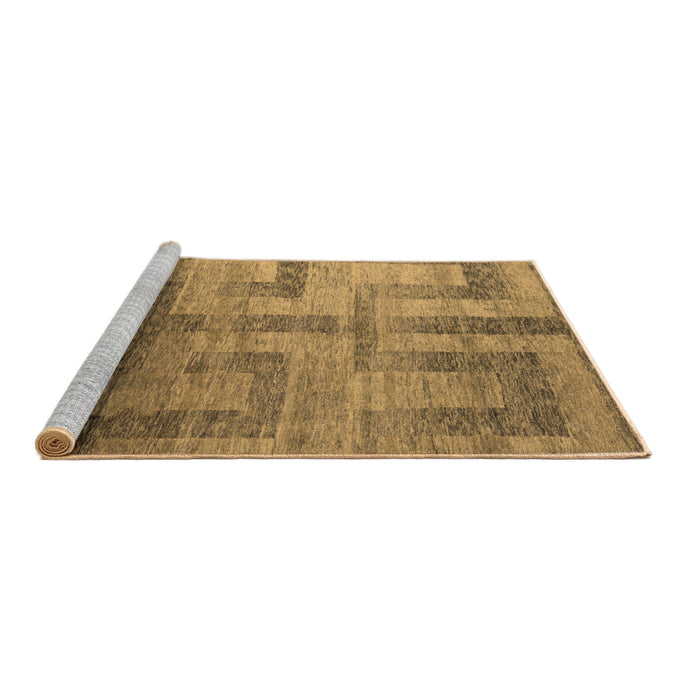 Sideview of Machine Washable Abstract Brown Modern Rug, wshabs5253brn