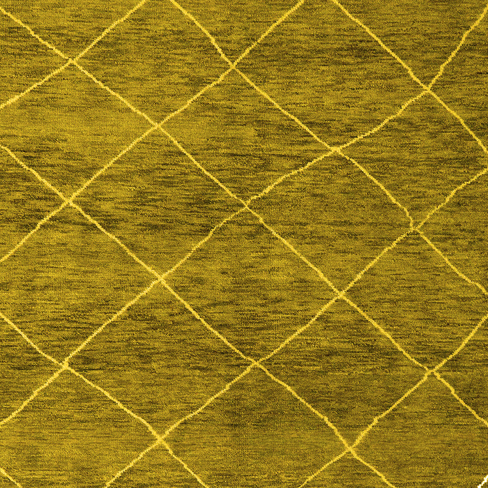 Machine Washable Abstract Yellow Modern Rug, wshabs5254yw
