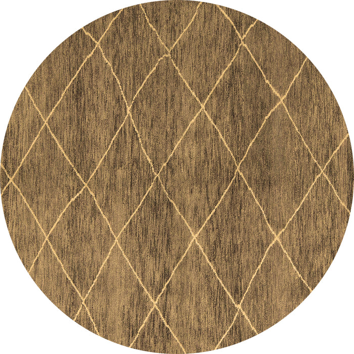Round Machine Washable Abstract Brown Modern Rug, wshabs5254brn