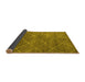 Sideview of Abstract Yellow Modern Rug, abs5254yw