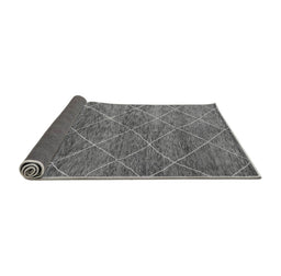 Sideview of Abstract Gray Modern Rug, abs5254gry