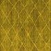 Square Machine Washable Abstract Yellow Modern Rug, wshabs5254yw