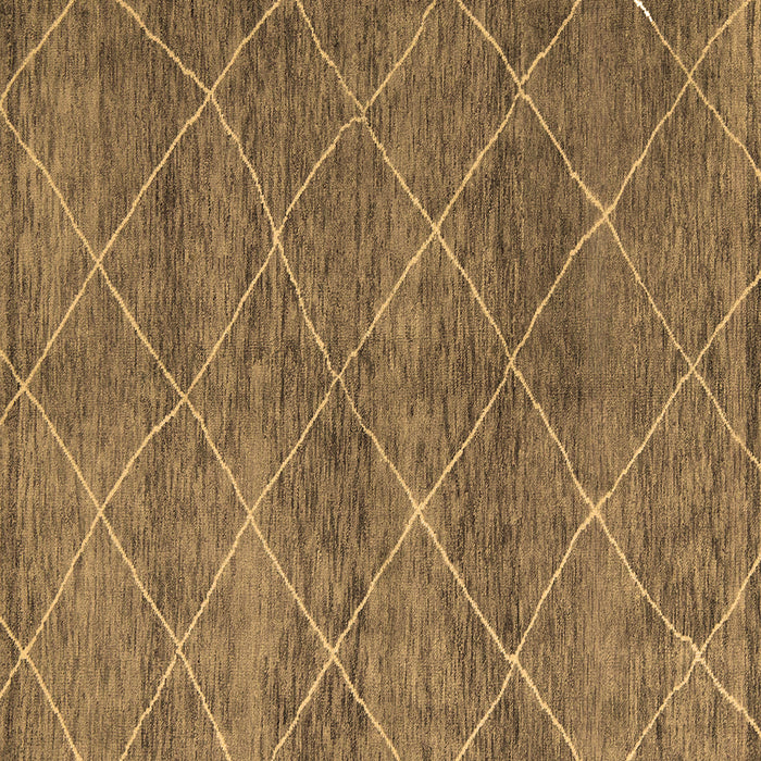 Square Abstract Brown Modern Rug, abs5254brn