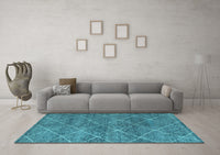 Machine Washable Abstract Light Blue Modern Rug, wshabs5254lblu