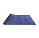 Sideview of Abstract Blue Modern Rug, abs5254blu