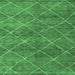 Square Abstract Emerald Green Modern Rug, abs5254emgrn