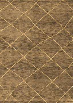 Abstract Brown Modern Rug, abs5254brn