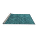 Sideview of Machine Washable Abstract Light Blue Modern Rug, wshabs5254lblu