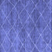 Square Abstract Blue Modern Rug, abs5254blu