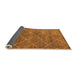 Sideview of Abstract Orange Modern Rug, abs5254org