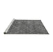 Sideview of Machine Washable Abstract Gray Modern Rug, wshabs5254gry