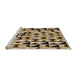 Sideview of Machine Washable Abstract Dark Brown Rug, wshabs5255