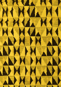 Abstract Yellow Modern Rug, abs5255yw