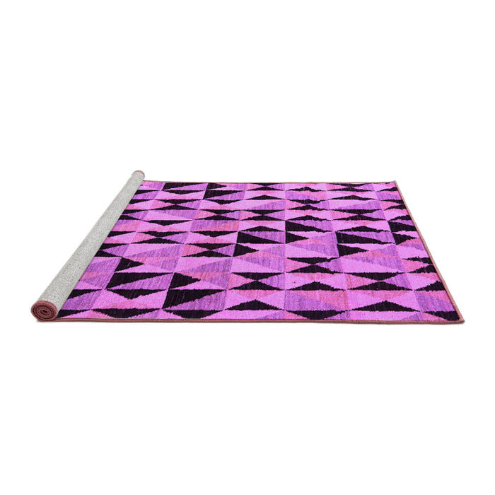 Sideview of Machine Washable Abstract Purple Modern Area Rugs, wshabs5255pur